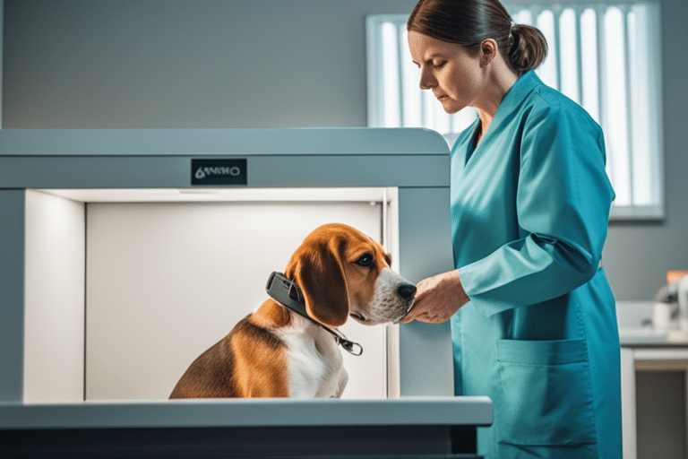 Breeder Beagles 101: How to Find, Select, and Care for Your Ideal Pet 7 A photo of a Beagle being examined by a veterinarian