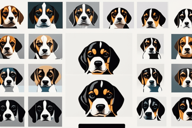 Breeder Beagles 101: How to Find, Select, and Care for Your Ideal Pet 6 A collage of different Beagle puppies