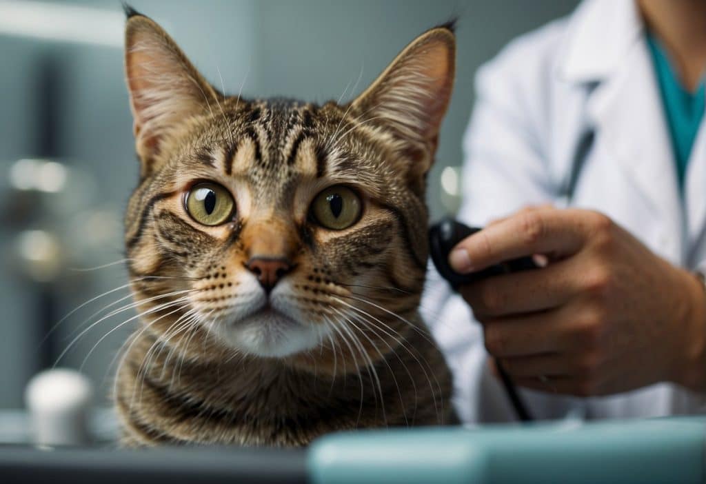 cat with vet