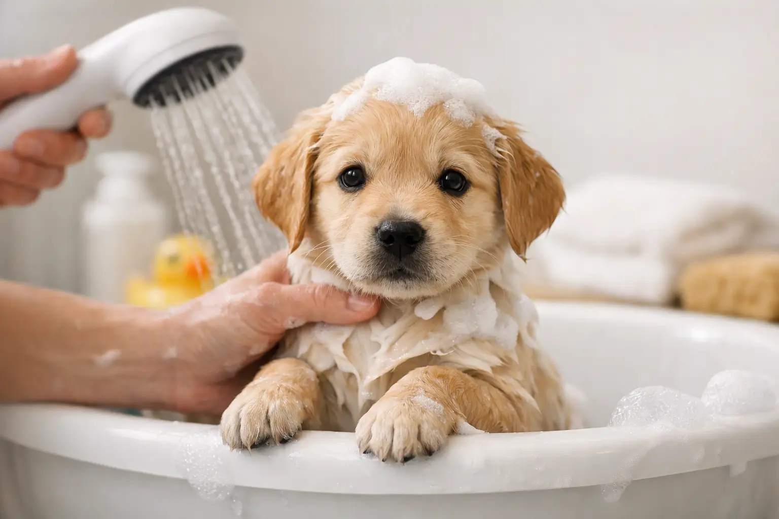 How to Bathe a Puppy Without Making It Scary 1 How to Bathe a Puppy Without Making It Scary